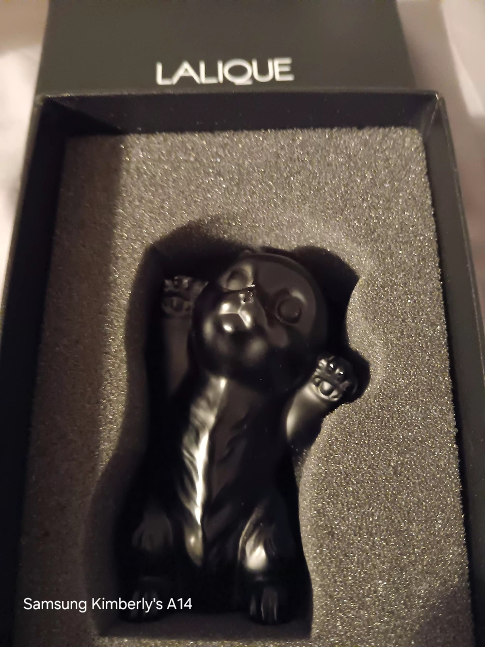 Lalique Rare  Black Bear Figurine Pure Crystal Limited Edition.